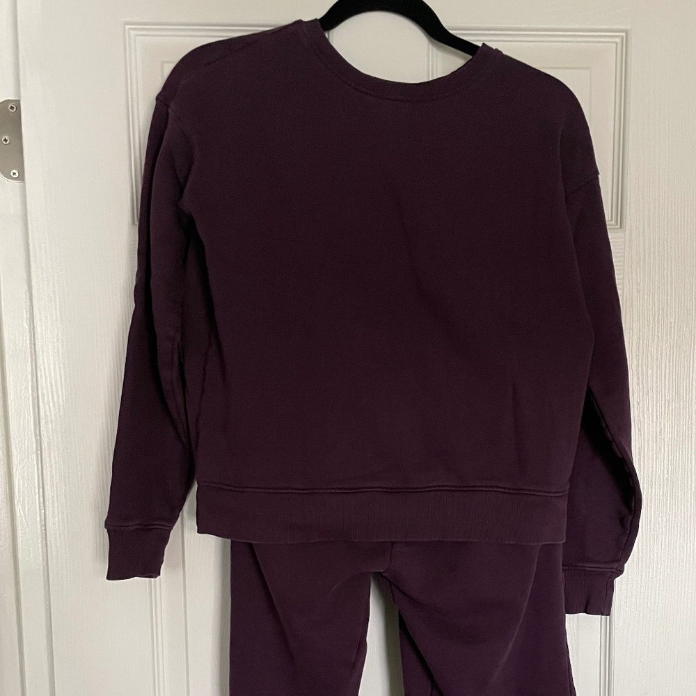 pact 100% cotton plum brushed fleece set